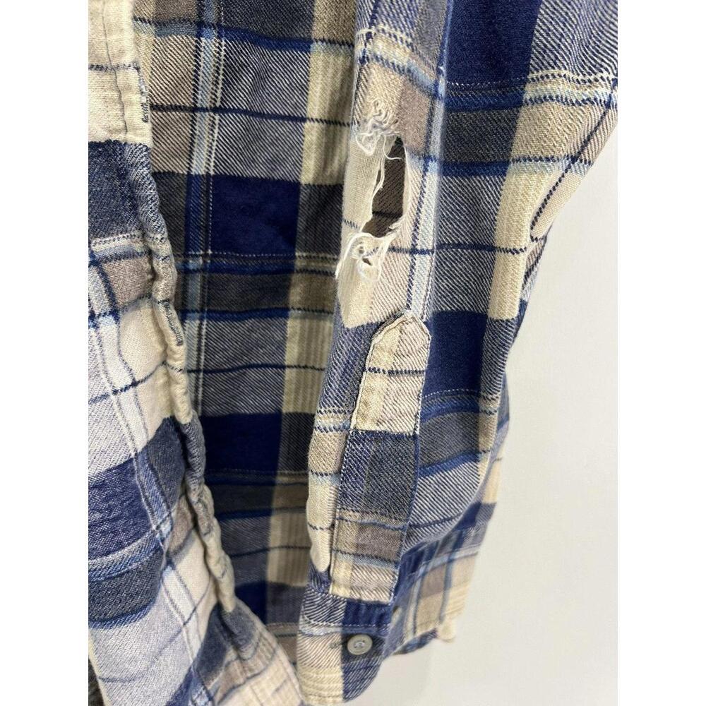 Vintage 80s 90s Big Yank Flannel shirt button thrashed - Picture 5 of 7